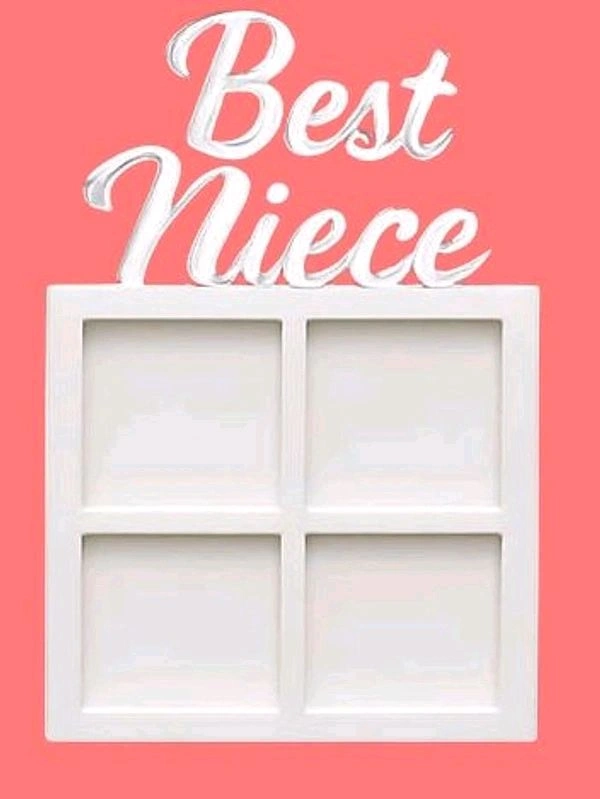 Best Niece Photo Fridge Magnet- White Acrylic - 10 pieces