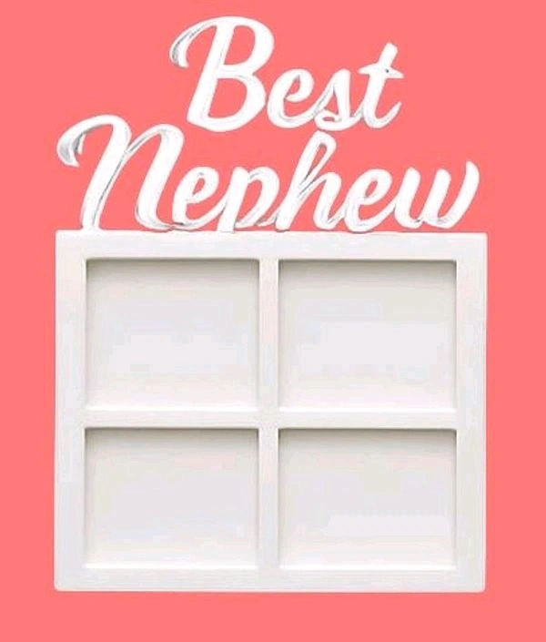 Best Nephew Photo Fridge Magnet- White Acrylic - 10 pieces