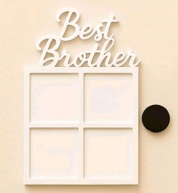 Best Brother Photo Fridge Magnet- White Acrylic - 25 pieces
