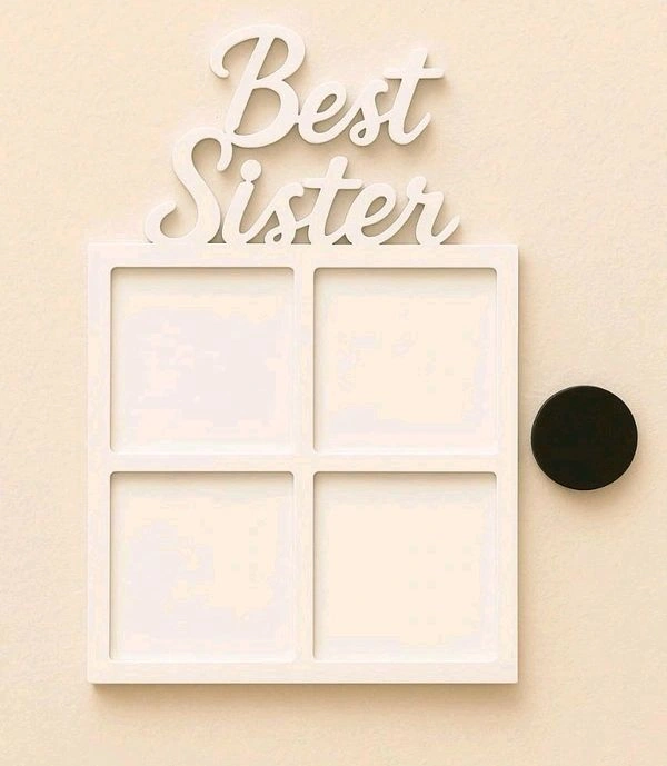 Best Sister Photo Fridge Magnet- White Acrylic - 10 pcs