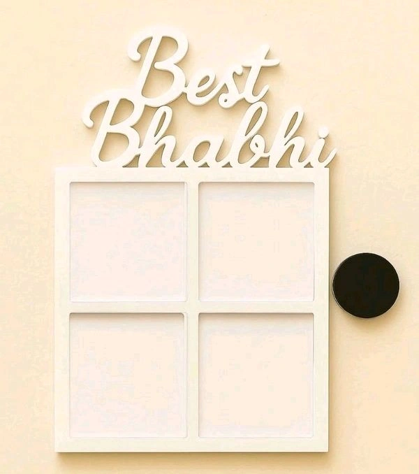 Best Bhabhi Photo Fridge Magnet- White Acrylic - 10 pcs