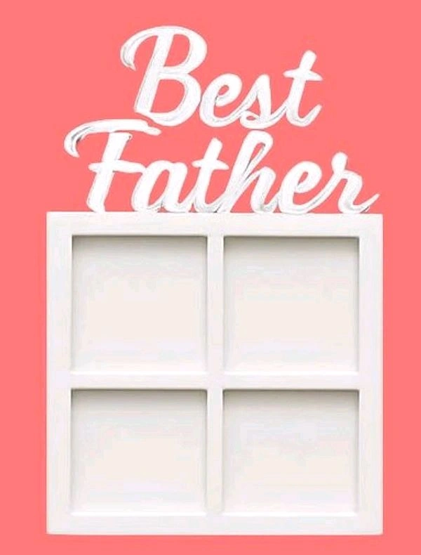 Best Father Photo Fridge Magnet- White Acrylic - 10 pieces