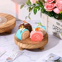 3-pack Wooden Display Risers, Stand for Figurines, Collectibles, Wooden Chowki