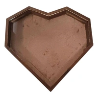 Teakwood Heart Resin Preservation Frame - 12/10/1.25", Acrylic Base