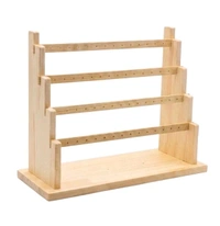 4-Tier Wooden Earrings Display Stand