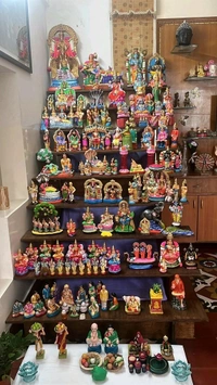 9 Step golu padi stand - 4 feet wide width