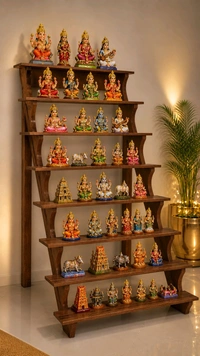 9 Step golu padi stand - 4 feet wide width