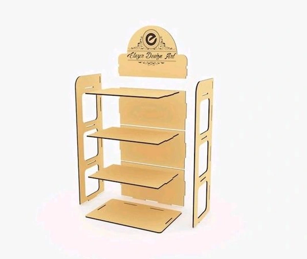 Tiered Display Stand With Branding Space-2 Pcs