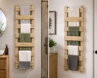 Pinewood Slatted Ladder For Display - 24/24 inch