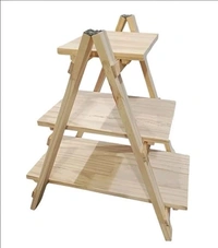Wooden Foldable Ladder& Showpiece Stand