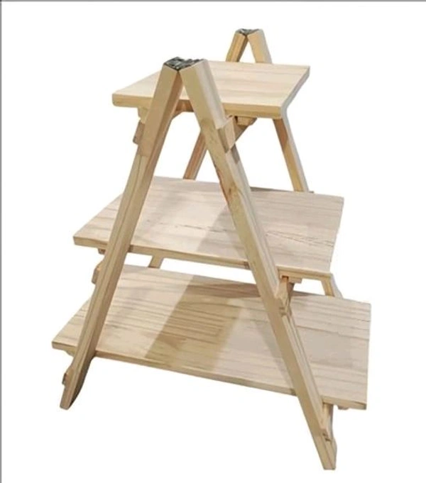 Wooden Foldable Ladder& Showpiece Stand