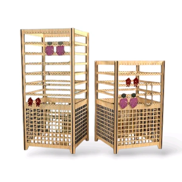 Expandable Wooden Jewellery Organiser Stand Display / Earring Organizer Rack