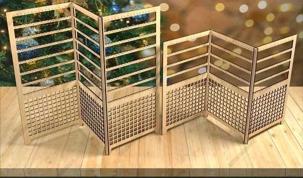 Expandable Wooden Jewellery Organiser Stand Display / Earring Organizer Rack