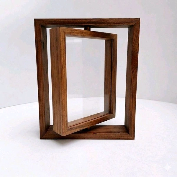 LedyTeak Wood Rotating Frame / Floating Frame / Varmala Preservation - 8/6/1.5"