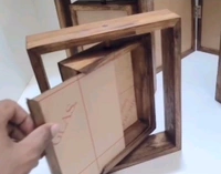 LedyTeak Wood Rotating Frame / Floating Frame / Varmala Preservation - 8/6/1.5"