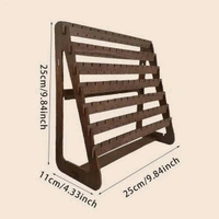 Wooden Earrings Display Stand - Walnut Brown
