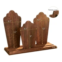 Necklace Display Stand with Two Row Holder and Removable Panels Jewelry Organizer