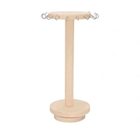 Necklace Holder 360° Rotating Wooden Jewelry Organizer