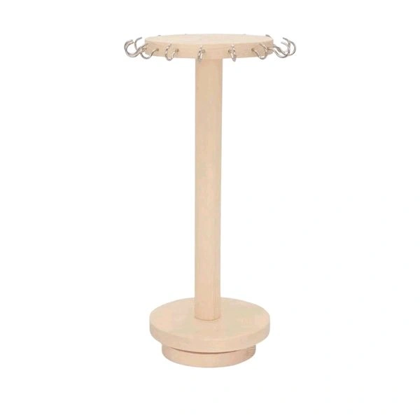 Necklace Holder 360° Rotating Wooden Jewelry Organizer