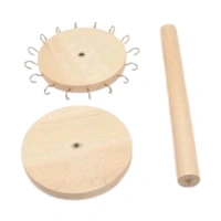 Necklace Holder 360° Rotating Wooden Jewelry Organizer