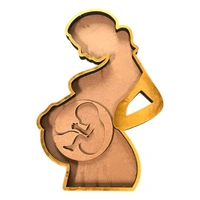 Motherhood Mom-to-be Resin Base With Baby Cutout - 18", White acrylic baby cutout