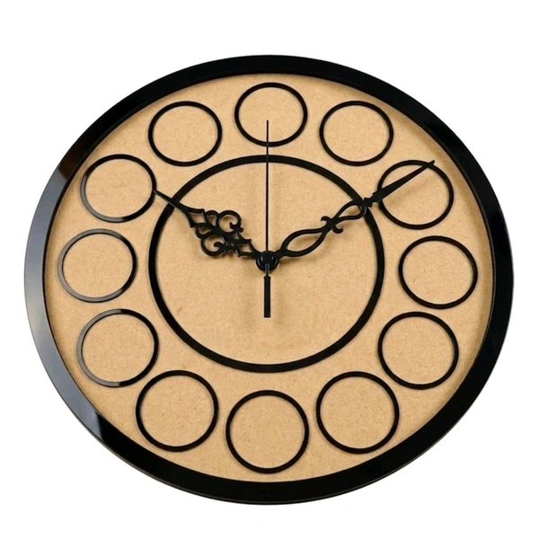 Baby Photo Clock Mdf Acrylic Base - 14 Inch, Mdf+ Black acrylic
