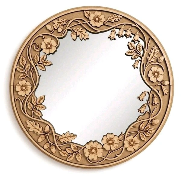 Flower Wall Mirror - 12 inches