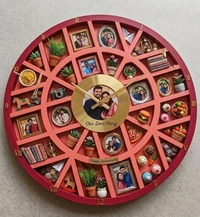 Miniature Memories Clock Shadow Box - 16 Inch diameter
