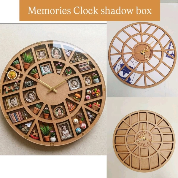 Miniature Memories Clock Shadow Box - 16 Inch diameter