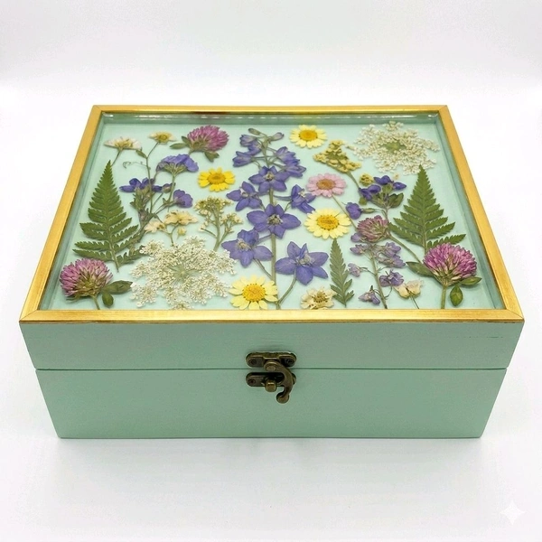 Mdf Preservation Box - With Golden Border - 12/10/4 inches
