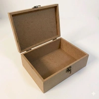 Mdf Preservation Box - With Golden Border - 16/10/4 inches