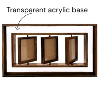 Teakwood Rotating Photo Frame / Teakwood Rotating Resin Preservation Frame - Mdf base for side border frame