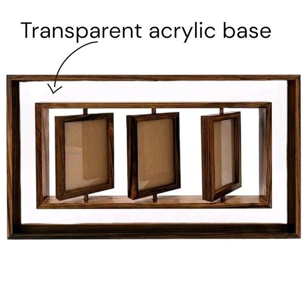 Teakwood Rotating Photo Frame / Teakwood Rotating Resin Preservation Frame - Mdf base for side border frame