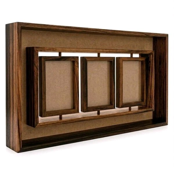 Teakwood Rotating Photo Frame / Teakwood Rotating Resin Preservation Frame - Mdf base for side border frame