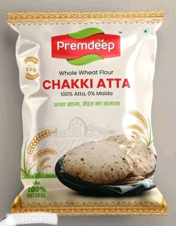 Premdeep Whole Wheat Flour 5kg | 100% Pure Chakki Atta | Stone Ground Whole Wheat Atta | Premium Quality Roti Atta | Natural & Fresh Wheat Flour | No Maida, Soft Rotis Guaranteed
Name: Premdeep Whole Wheat Flour 5kg | 100% Pure Chakki Atta | Stone Ground Whole Wheat Atta | Premium Quality Roti A
Net Quantity (N): 1
Veg/NonVeg: Veg
Weight: More Than 4kg
