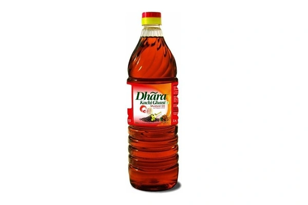 Dhara Mustard Oil (Kachchi Ghani) - 200ML Pet Bottle