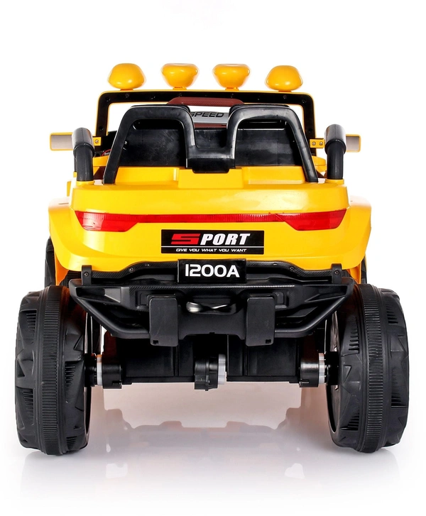 Bugatti Two Seater Jeep Ride On with Light & Sound - Yellow