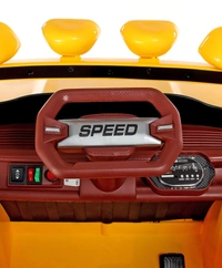 Bugatti Two Seater Jeep Ride On with Light & Sound - Yellow