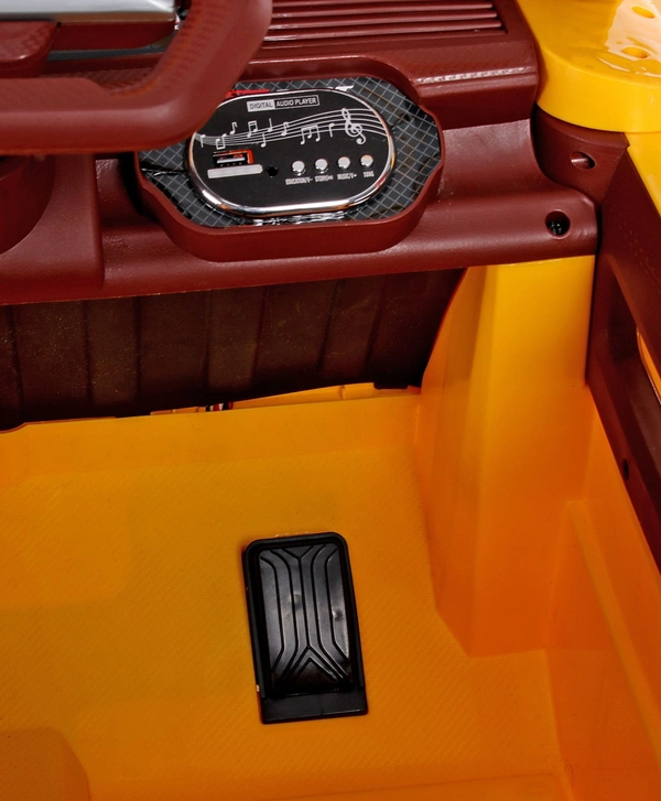 Bugatti Two Seater Jeep Ride On with Light & Sound - Yellow