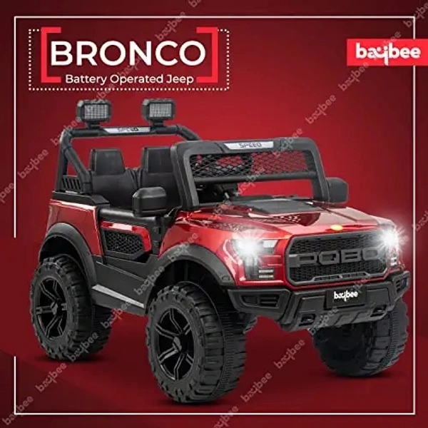 Stc POBO 2 MOTOR JEEP UPTO 7 YEARS (4 Motor-upto 50kg) - Red