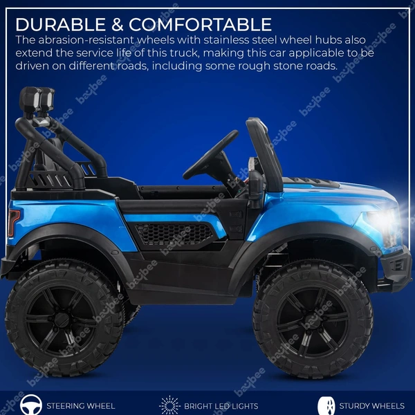 Stc POBO 2 MOTOR JEEP UPTO 7 YEARS (4 Motor-upto 50kg) - Blue