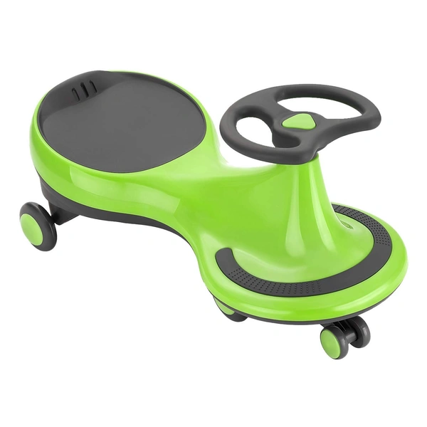BAABUS Magic Car Rider Scratch Free Twister Magic Swing Car Ride on for Kids of Above 1 Years Strongest & Smoothest PU Wheels with 100 KG Weight Capacity & ABEC 7 Bearing - GREEN