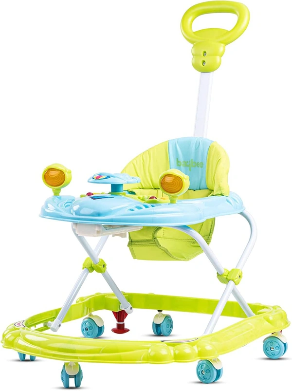 Baybee Nemo Baby Walker for Kids, Foldable Kids Walker with 3 Height Adjustable & Parental Push Handle | Walker for Baby with Music & Light, Activity Walker | Walker Baby 6-18 Months Boy Girl