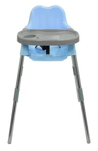 My Giraffee 3-in-1 Convertible Baby High Chair with Tray & Footrest Lightweight Feeding Chair & Toddler Seat, Easy-Clean DesignBlue - Blue