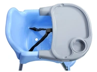 My Giraffe Spotty Baby Dining Chair with Footrest, Blue-Grey Color - blue