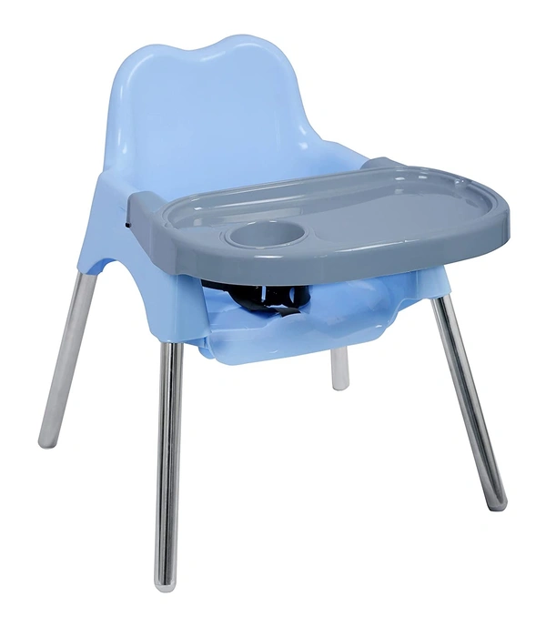 My Giraffe Spotty Baby Dining Chair with Footrest, Blue-Grey Color - blue