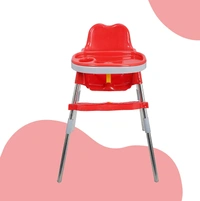 My Giraffe Spotty Baby Dining Chair with Footrest, Red-Grey Color - Red