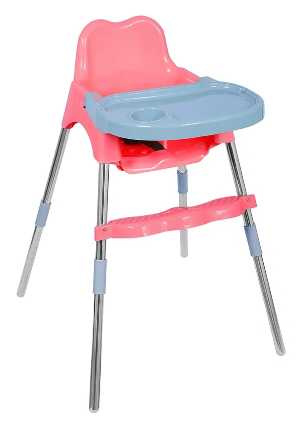 My Giraffe Spotty Baby Dining Chair with Footrest, Red-Grey Color - Pink