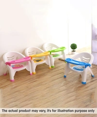 Plastic Dinning Chair - 12 Month to 24 Months, Ease the weaning phase and inculcate proper dining manners with Light weight Baby Dining Chair - PINK