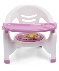 Plastic Dinning Chair - 12 Month to 24 Months, Ease the weaning phase and inculcate proper dining manners with Light weight Baby Dining Chair - PINK